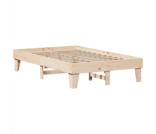 Estructura de cama sin colchón madera de pino maciza 120x200 cm