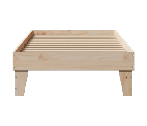 Estructura de cama sin colchón madera maciza de pino 100x200 cm
