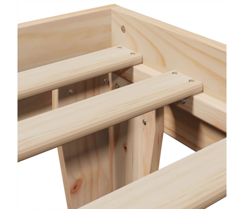 Estructura de cama sin colchón madera maciza de pino 100x200 cm