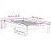 Estructura de cama sin colchón madera maciza de pino 100x200 cm