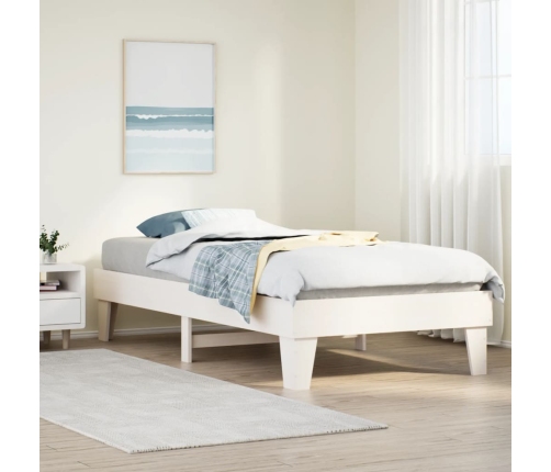 Estructura cama sin colchón madera maciza pino blanca 100x200cm