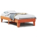 Cama sin colchón madera maciza de pino marrón cera 100x200 cm