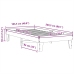 Cama sin colchón madera maciza de pino marrón cera 100x200 cm