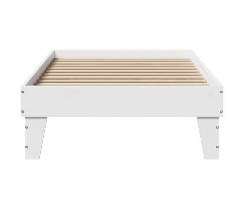 Estructura de cama sin colchón madera de pino blanca 90x200 cm