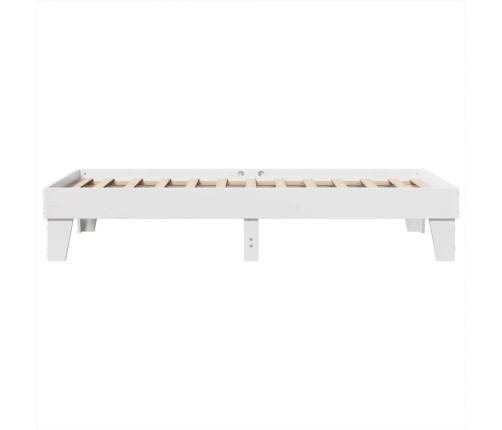 Estructura de cama sin colchón madera de pino blanca 90x200 cm