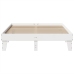 Estructura de cama sin colchón madera de pino blanca 140x190 cm