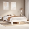 Estructura de cama sin colchón madera de pino blanca 140x190 cm