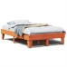 Estructura de cama sin colchón madera maciza marrón 135x190 cm