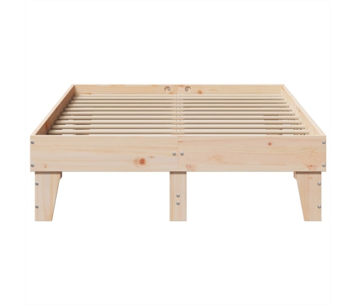 Estructura de cama sin colchón madera maciza de pino 120x190 cm