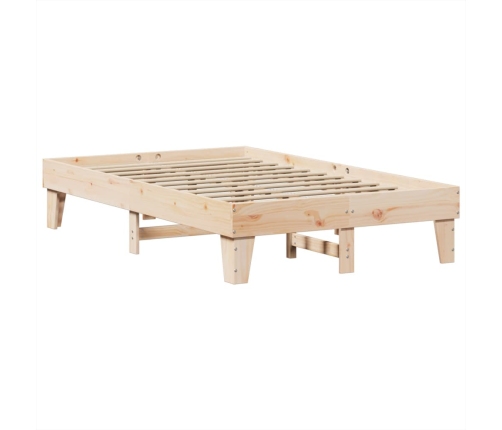 Estructura de cama sin colchón madera maciza de pino 120x190 cm