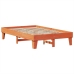 Estructura de cama sin colchón madera maciza marrón 120x190 cm