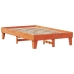 Estructura de cama sin colchón madera maciza marrón 120x190 cm