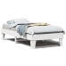 Estructura de cama sin colchón madera maciza blanca 75x190 cm