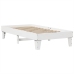 Estructura de cama sin colchón madera maciza blanca 75x190 cm