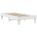 Estructura de cama sin colchón madera maciza blanca 75x190 cm