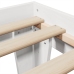 Estructura de cama sin colchón madera maciza blanca 75x190 cm