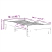 Estructura de cama sin colchón madera maciza blanca 75x190 cm