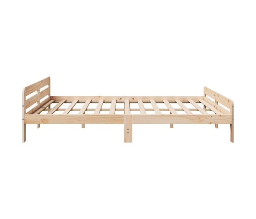 Estructura de cama sin colchón madera maciza de pino 200x200 cm