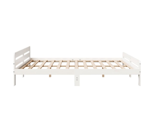 Estructura de cama sin colchón madera maciza blanca 200x200 cm