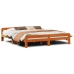 Cama sin colchón madera maciza de pino marrón cera 180x200 cm