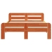 Cama sin colchón madera maciza de pino marrón cera 180x200 cm