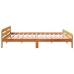 Cama sin colchón madera maciza de pino marrón cera 180x200 cm