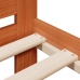 Cama sin colchón madera maciza de pino marrón cera 180x200 cm