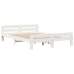 Estructura de cama sin colchón madera de pino blanca 140x200 cm