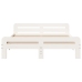Estructura de cama sin colchón madera de pino blanca 140x200 cm