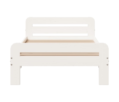 Estructura cama sin colchón madera maciza pino blanca 100x200cm