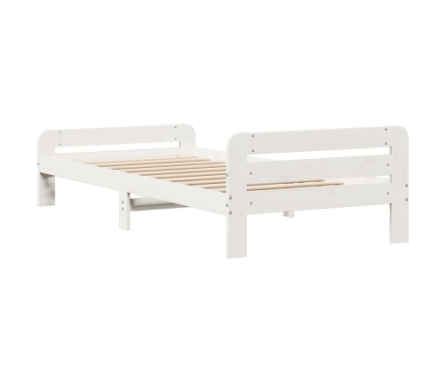 Estructura cama sin colchón madera maciza pino blanca 100x200cm