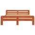 Cama sin colchón madera maciza de pino marrón cera 140x190 cm