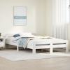 Estructura de cama sin colchón madera maciza blanca 120x190 cm