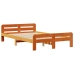 Estructura de cama sin colchón madera maciza marrón 120x190 cm