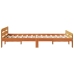 Estructura de cama sin colchón madera maciza marrón 120x190 cm