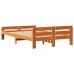 Estructura de cama sin colchón madera maciza marrón 120x190 cm