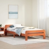 Estructura de cama sin colchón madera maciza marrón 90x190 cm