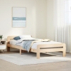 Estructura de cama sin colchón madera maciza pino 75x190 cm