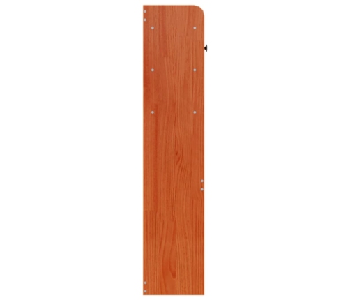 Cabecero de cama almacenaje madera maciza pino marrón 180 cm