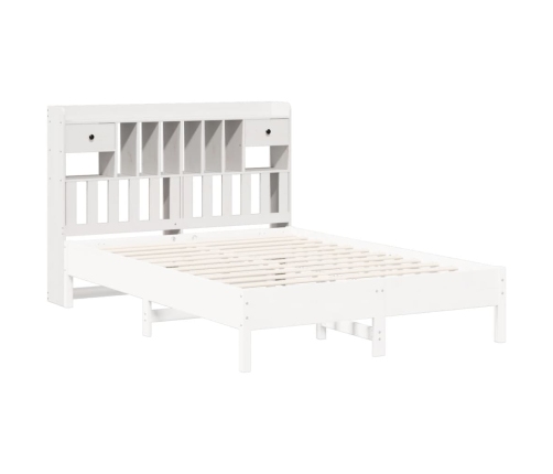 Cabecero de cama almacenaje madera maciza pino blanco 160 cm