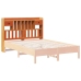 Cabecero de cama almacenaje madera maciza pino marrón 150 cm