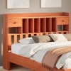 Cabecero de cama almacenaje madera maciza pino marrón 150 cm