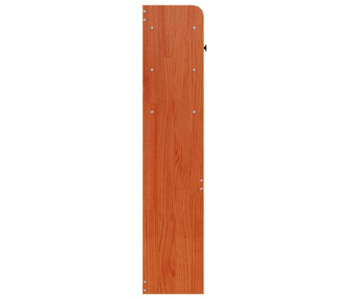 Cabecero de cama almacenaje madera maciza pino marrón 140 cm