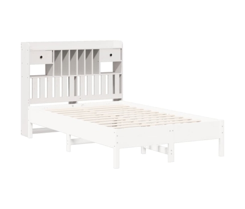 Cabecero de cama almacenaje madera maciza pino blanco 135 cm