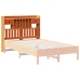 Cabecero de cama almacenaje madera maciza pino marrón 135 cm