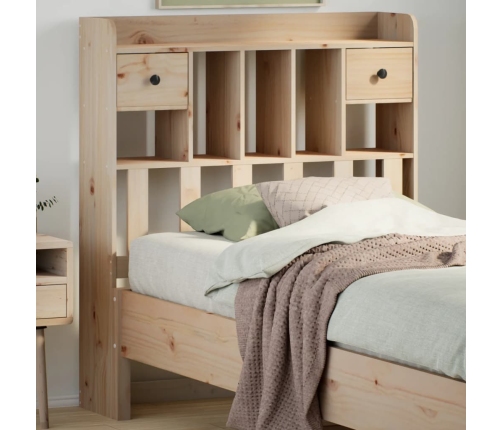 Cabecero de cama con almacenaje madera maciza de pino 100 cm