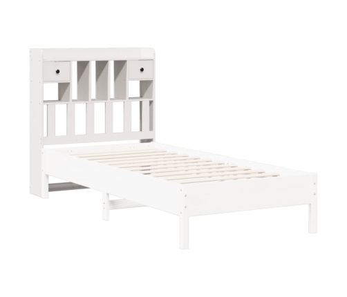 Cabecero de cama almacenaje madera maciza pino blanco 100 cm