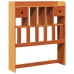 Cabecero de cama almacenaje madera maciza pino marrón 100 cm