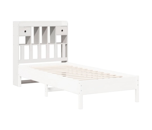 Cabecero de cama almacenaje madera maciza pino blanco 90 cm