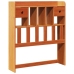 Cabecero de cama almacenaje madera maciza pino marrón 90 cm